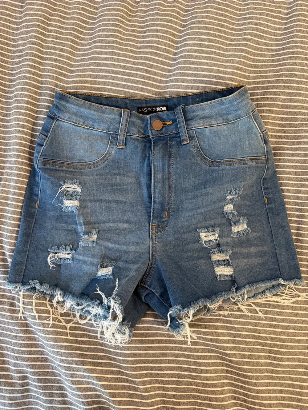 Fashion Nova Distressed Denim Shorts